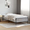 vidaXL - Bedframe - bewerkt - hout - en - metaal - grijs - sonoma - eiken - 90x190 - cm