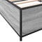 vidaXL - Bedframe - bewerkt - hout - en - metaal - grijs - sonoma - eiken - 90x200 - cm