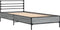 vidaXL - Bedframe - bewerkt - hout - en - metaal - grijs - sonoma - eiken - 90x200 - cm