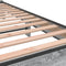 vidaXL - Bedframe - bewerkt - hout - en - metaal - grijs - sonoma - eiken - 75x190 - cm