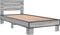 vidaXL - Bedframe - bewerkt - hout - en - metaal - grijs - sonoma - eiken - 100x200 - cm