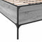vidaXL - Bedframe - bewerkt - hout - en - metaal - grijs - sonoma - eiken - 100x200 - cm