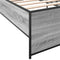 vidaXL - Bedframe - bewerkt - hout - en - metaal - grijs - sonoma - eiken - 90x190 - cm