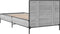 vidaXL - Bedframe - bewerkt - hout - en - metaal - grijs - sonoma - eiken - 90x190 - cm