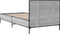 vidaXL - Bedframe - bewerkt - hout - en - metaal - grijs - sonoma - eiken - 90x200 - cm