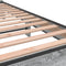 vidaXL - Bedframe - bewerkt - hout - en - metaal - grijs - sonoma - eiken - 90x190 - cm