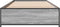 vidaXL - Bedframe - bewerkt - hout - en - metaal - grijs - sonoma - eiken - 100x200 - cm