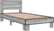 vidaXL - Bedframe - bewerkt - hout - en - metaal - grijs - sonoma - eiken - 90x190 - cm