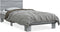 vidaXL - Bedframe - bewerkt - hout - en - metaal - grijs - sonoma - eiken - 90x200 - cm