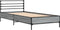 vidaXL - Bedframe - bewerkt - hout - en - metaal - grijs - sonoma - eiken - 90x190 - cm