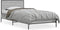 vidaXL - Bedframe - bewerkt - hout - en - metaal - grijs - sonoma - eiken - 90x200 - cm