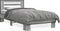 vidaXL - Bedframe - bewerkt - hout - en - metaal - grijs - sonoma - eiken - 90x200 - cm