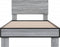 vidaXL - Bedframe - bewerkt - hout - en - metaal - grijs - sonoma - eiken - 90x200 - cm