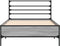 vidaXL - Bedframe - bewerkt - hout - en - metaal - grijs - sonoma - eiken - 90x190 - cm
