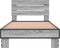 vidaXL - Bedframe - bewerkt - hout - en - metaal - grijs - sonoma - eiken - 90x190 - cm