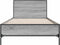 vidaXL - Bedframe - bewerkt - hout - en - metaal - grijs - sonoma - eiken - 100x200 - cm