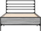 vidaXL - Bedframe - bewerkt - hout - en - metaal - grijs - sonoma - eiken - 75x190 - cm