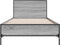 vidaXL - Bedframe - bewerkt - hout - en - metaal - grijs - sonoma - eiken - 90x200 - cm