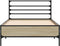 vidaXL - Bedframe - bewerkt - hout - en - metaal - sonoma - eikenkleurig - 100x200 - cm