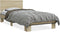 vidaXL - Bedframe - bewerkt - hout - en - metaal - sonoma - eikenkleurig - 90x200 - cm