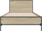 vidaXL - Bedframe - bewerkt - hout - en - metaal - sonoma - eikenkleurig - 90x190 - cm