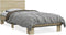vidaXL - Bedframe - bewerkt - hout - en - metaal - sonoma - eikenkleurig - 75x190 - cm