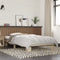vidaXL - Bedframe - bewerkt - hout - en - metaal - sonoma - eikenkleurig - 100x200 - cm