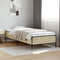 vidaXL - Bedframe - bewerkt - hout - en - metaal - sonoma - eikenkleurig - 90x190 - cm