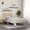 vidaXL - Bedframe - bewerkt - hout - en - metaal - sonoma - eikenkleurig - 100x200 - cm