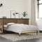 vidaXL - Bedframe - bewerkt - hout - en - metaal - sonoma - eikenkleurig - 90x200 - cm