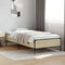 vidaXL - Bedframe - bewerkt - hout - en - metaal - sonoma - eikenkleurig - 75x190 - cm
