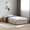 vidaXL - Bedframe - bewerkt - hout - en - metaal - sonoma - eikenkleurig - 90x190 - cm