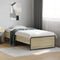 vidaXL - Bedframe - bewerkt - hout - en - metaal - sonoma - eikenkleurig - 90x190 - cm