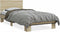 vidaXL - Bedframe - bewerkt - hout - en - metaal - sonoma - eikenkleurig - 90x190 - cm