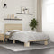 vidaXL - Bedframe - bewerkt - hout - en - metaal - sonoma - eikenkleurig - 75x190 - cm