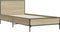 vidaXL - Bedframe - bewerkt - hout - en - metaal - sonoma - eikenkleurig - 100x200 - cm