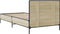 vidaXL - Bedframe - bewerkt - hout - en - metaal - sonoma - eikenkleurig - 75x190 - cm