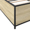 vidaXL - Bedframe - bewerkt - hout - en - metaal - sonoma - eikenkleurig - 90x200 - cm