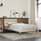 vidaXL - Bedframe - bewerkt - hout - en - metaal - sonoma - eikenkleurig - 90x190 - cm