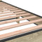 vidaXL - Bedframe - bewerkt - hout - en - metaal - sonoma - eikenkleurig - 75x190 - cm
