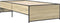 vidaXL - Bedframe - bewerkt - hout - en - metaal - sonoma - eikenkleurig - 75x190 - cm