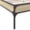 vidaXL - Bedframe - bewerkt - hout - en - metaal - sonoma - eikenkleurig - 90x190 - cm
