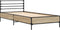vidaXL - Bedframe - bewerkt - hout - en - metaal - sonoma - eikenkleurig - 90x200 - cm