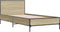 vidaXL - Bedframe - bewerkt - hout - en - metaal - sonoma - eikenkleurig - 90x190 - cm