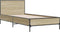 vidaXL - Bedframe - bewerkt - hout - en - metaal - sonoma - eikenkleurig - 75x190 - cm