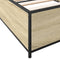 vidaXL - Bedframe - bewerkt - hout - en - metaal - sonoma - eikenkleurig - 90x190 - cm