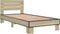 vidaXL - Bedframe - bewerkt - hout - en - metaal - sonoma - eikenkleurig - 90x200 - cm