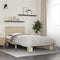 vidaXL - Bedframe - bewerkt - hout - en - metaal - sonoma - eikenkleurig - 90x190 - cm