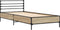 vidaXL - Bedframe - bewerkt - hout - en - metaal - sonoma - eikenkleurig - 90x190 - cm