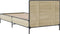 vidaXL - Bedframe - bewerkt - hout - en - metaal - sonoma - eikenkleurig - 90x190 - cm